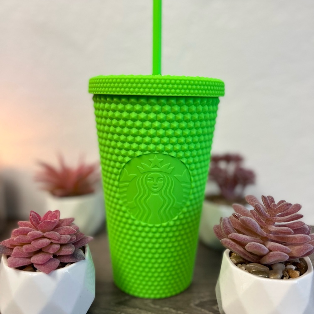Starbucks Lime Green Studded Tumbler